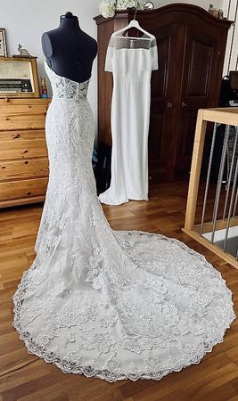 NEW ARRIVAL! Lilien West Spitzen FitnFlair Traumbrautkleid