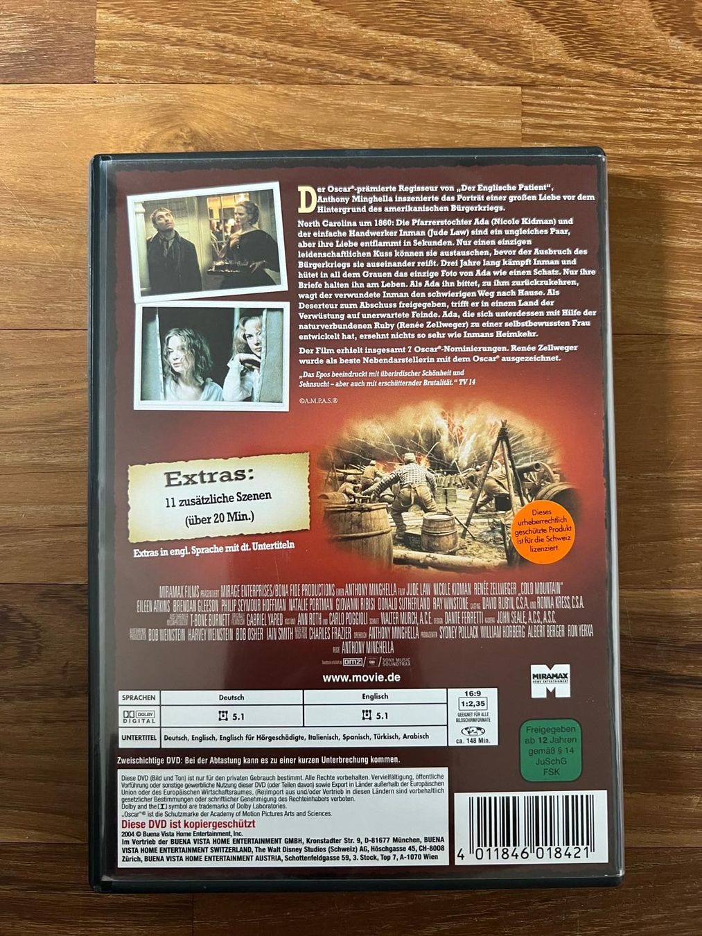 Tutti i DVDs: DVD Unterwegs nach Cold Mountain – Usato da Erlinsbach venduto da Michel2006 2