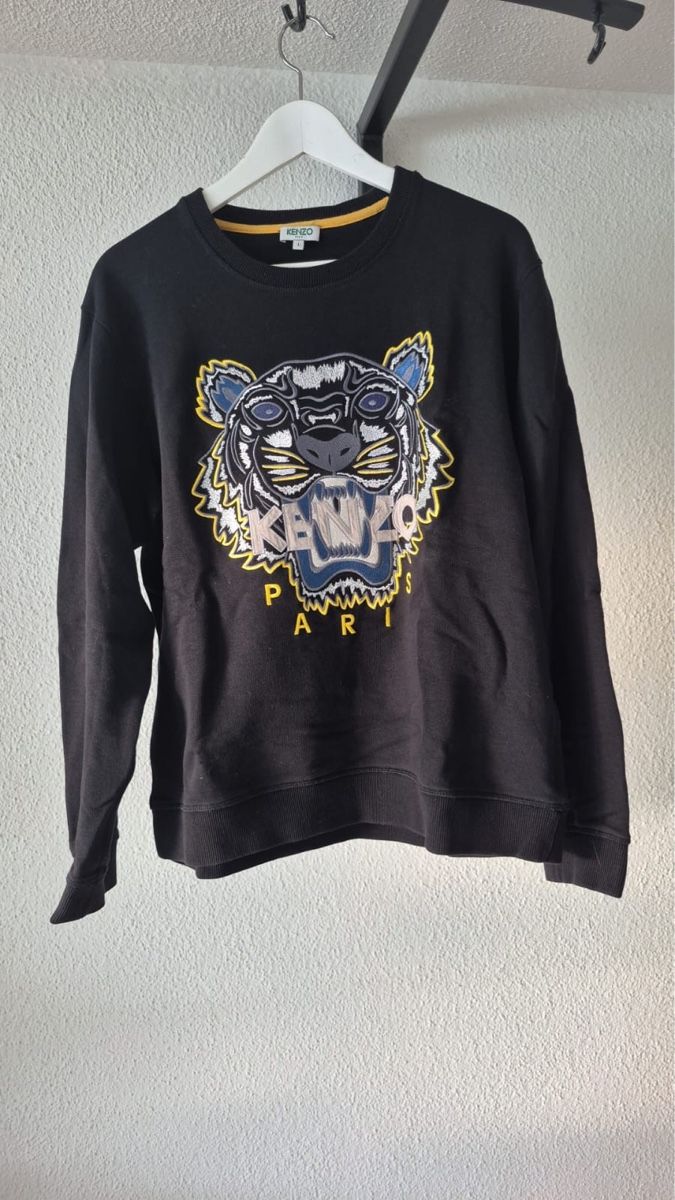 Kenzo Maglioni & Felpe: KENZO Paris, Schwarzer Pullover mit Tiger - Grösse L – Usato da Rotkreuz venduto da perlengott 7