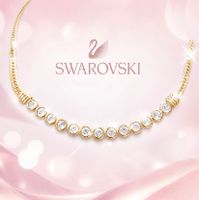 Swarovski Collier Vintage, 18k vergoldet original, Neu & Box