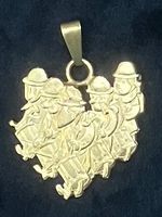 BASEL FASNACHT 1947 PLAKETTE- AUSGESÄGT- VERGOLDET- ANHÄNGER