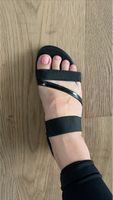 Elegante, schwarze Sommersandalen, Grösse 39, neuwertig