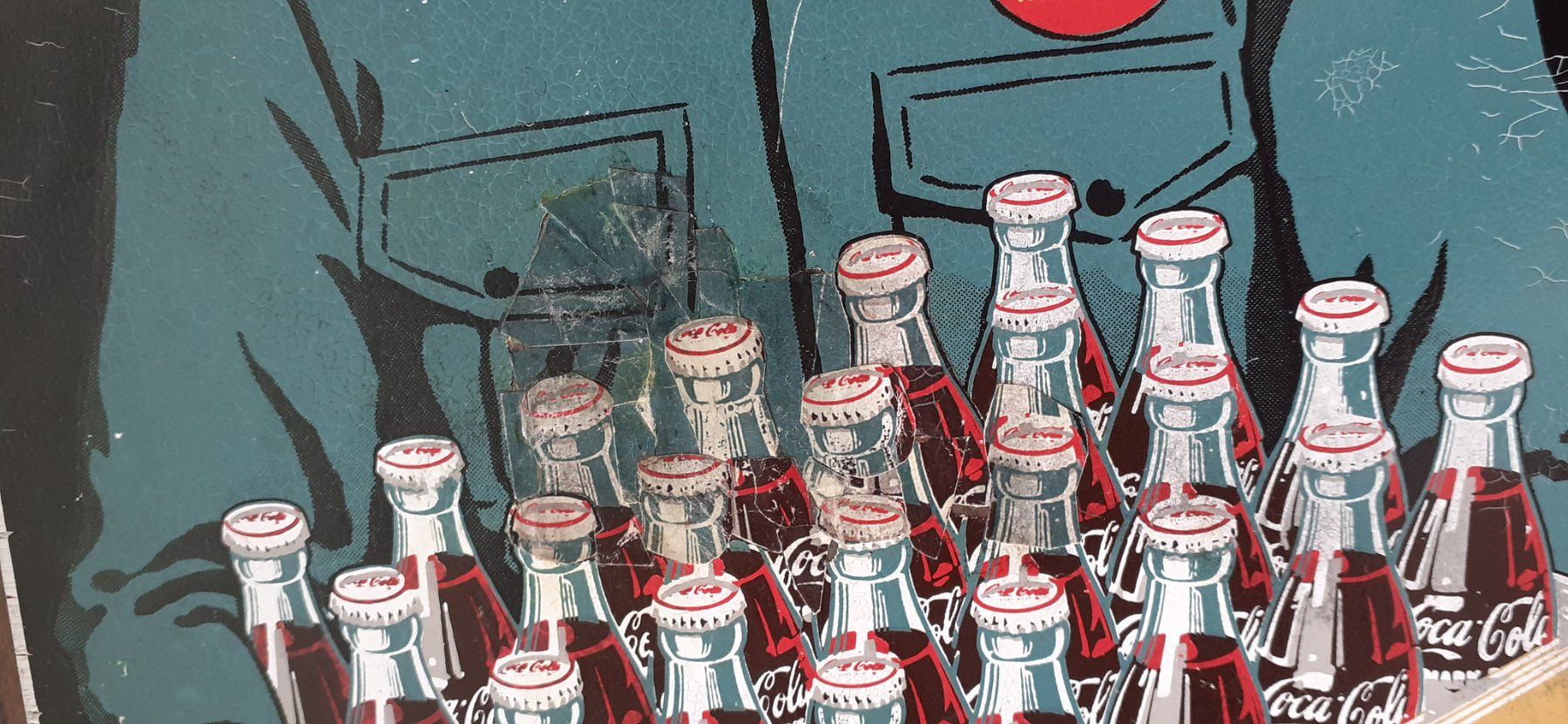 Coca-Cola Insegne: Coca Cola Werbeschild 1950er – Usato da Mörschwil venduto da antiksalon 4