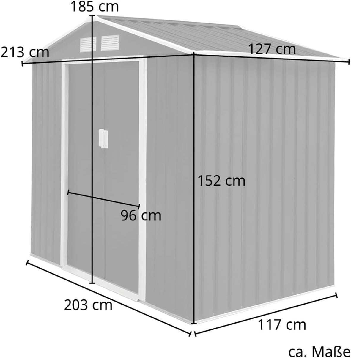 Casette da giardino & serre: HATTORO S100 Metall Gerätehaus Anthrazit – Nuovo e nell'imballaggio originale da Bottighofen venduto da zaap 2
