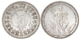 5 Franken Schützentaler "Basel" von 1879 (vz-unz)