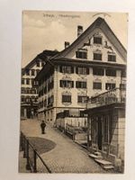 Postkarte Schwyz Hirschengasse 1907