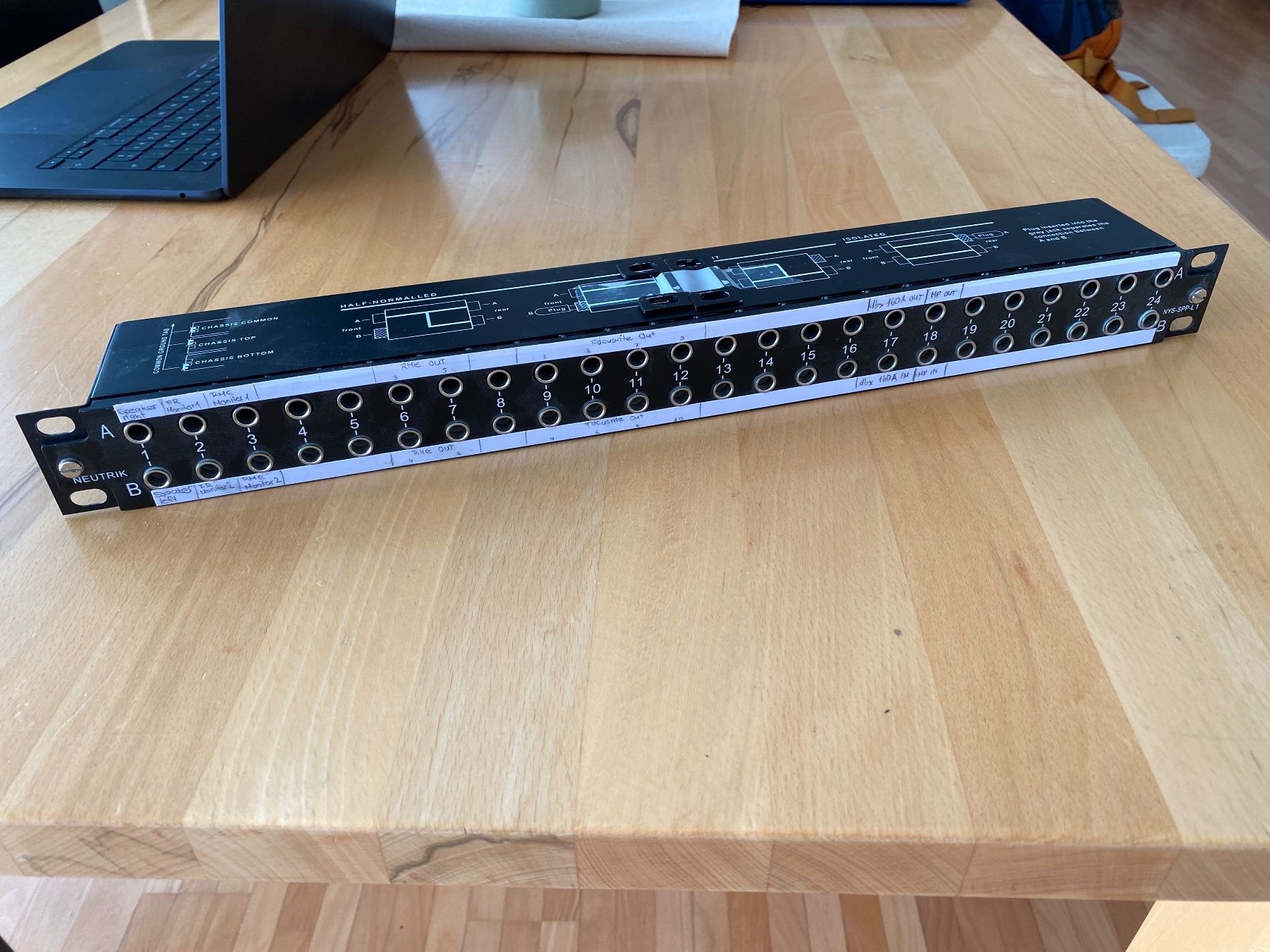 Wandhalterungen: Neutrik NYS-SPP-L1 Patchbay 2x24 – Gebraucht aus Oberrohrdorf von