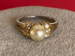 Vergoldet Perle Ring (55cm)