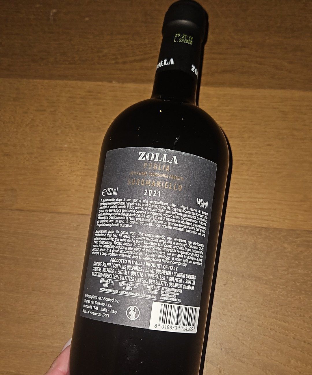 Vino: Rotwein Zolla Susumaniello – Nuovo e nell'imballaggio originale da Suhr venduto da jes_rtc9 1