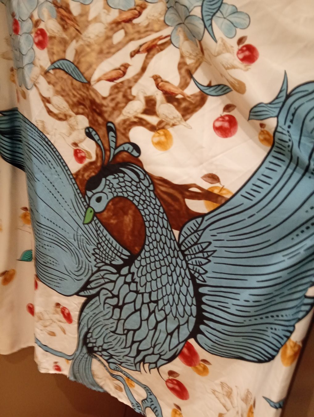 Internationale Kunst: 2 Kimonos dessins oiseaux vert/Bleu  – Neu (gemäss Beschreibung) aus Paradiso von NCLaurence 1