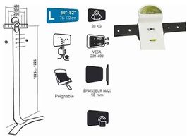 Stand mural pour TV type Standit Erard 400 (sans perçage)