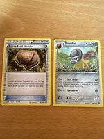 2 Pokemon Karten: Armor Fossil Shieldon & Shieldon