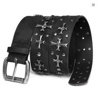 Schwarzer Gürtel mit Rivet Gothik Punk - Ceinture