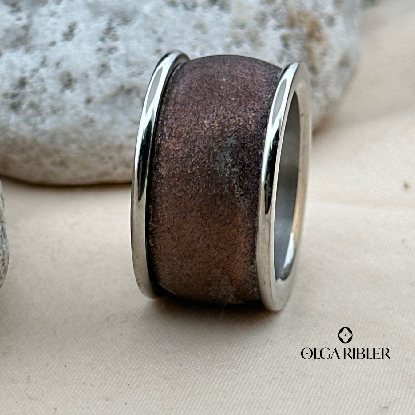 Olga Ribler Bagues: Edelstahl Statement  Ring in braun Grösse 60 – Neuf (Voir description) à Luzern par Schmuckoutlet 6