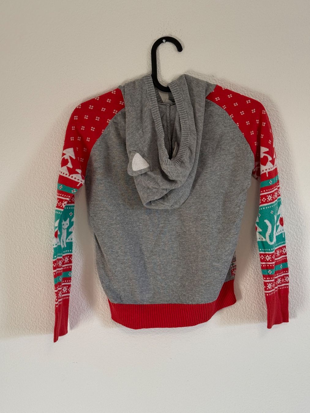 Pull à Capuche Garçon 7-8 Ans - Gris - Coton - Occasion Bon état