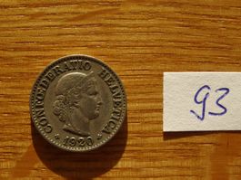 10 Rappen 1920 sehr schön CU-NI Legierung