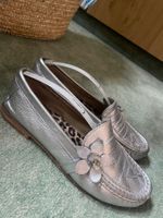 Mokassins silber Damen Gr 38 - wie neu