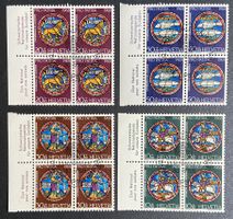 Lot Pro Patria 1968, 1977, 1982 ET 4er Blöcke + Einzelmarken