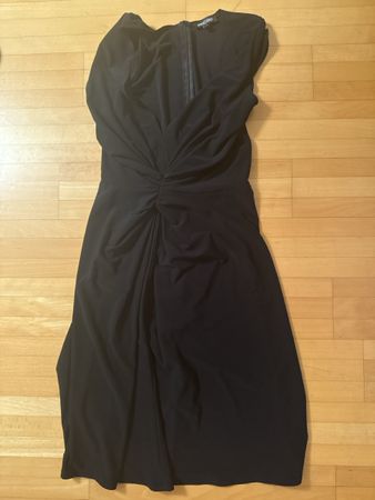 Kleid PREGO schwarz Grösse 38 kurzarm drapiert