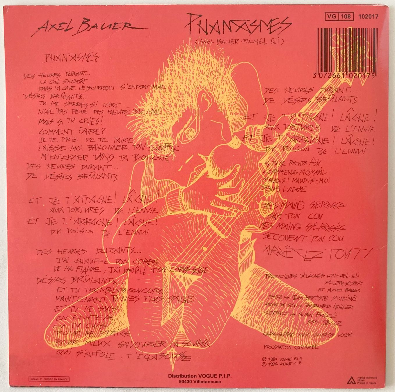 Vinyles: AXEL BAUER - PHANTASMES – D'occasion à Bottens par hotter-than-hell 1