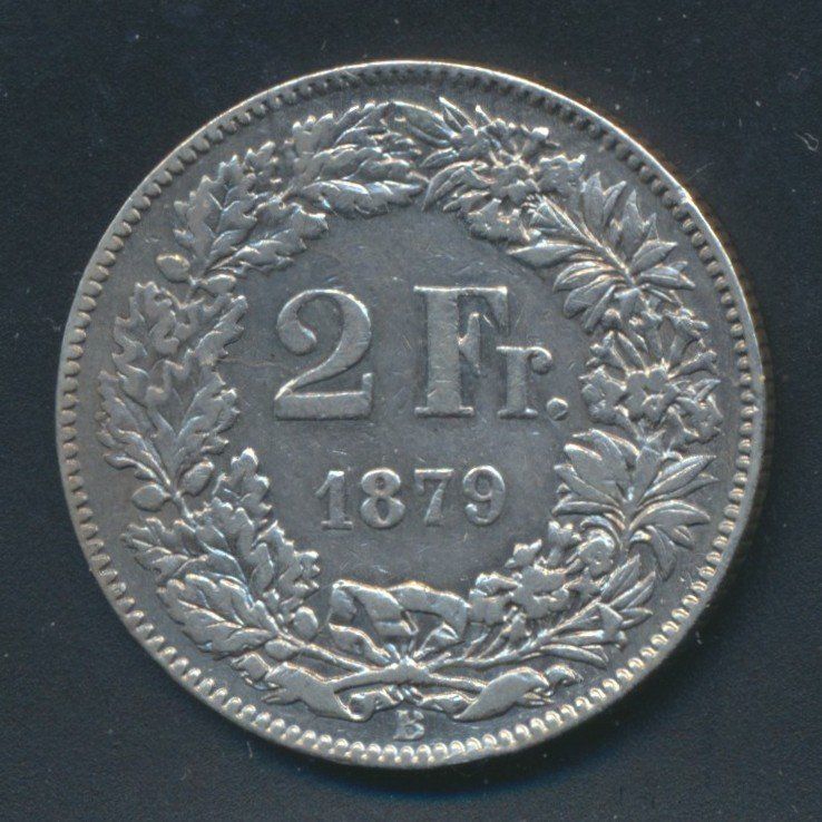 Tutti le monete: 2 Fr. 1879 ss+ – Usato da Roggwil BE venduto da Stampdealer3