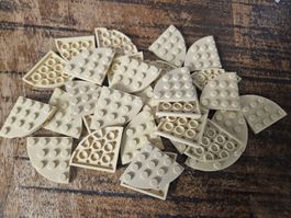 lego 30565 lot de 30 pièces Tan Plate, Round Half 4 x 8