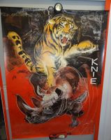 Knie Plakat/Affiche 1994 "Tiger+Nashorn/ "tigre+rhinocéros"