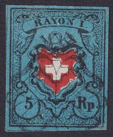 Rayon I (15I +KE-Einfassung) T.2 fehlerfrei +Zürcher ROSETTE