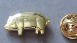 PIN, GOLDIGES SÄULI, SCHWEIN