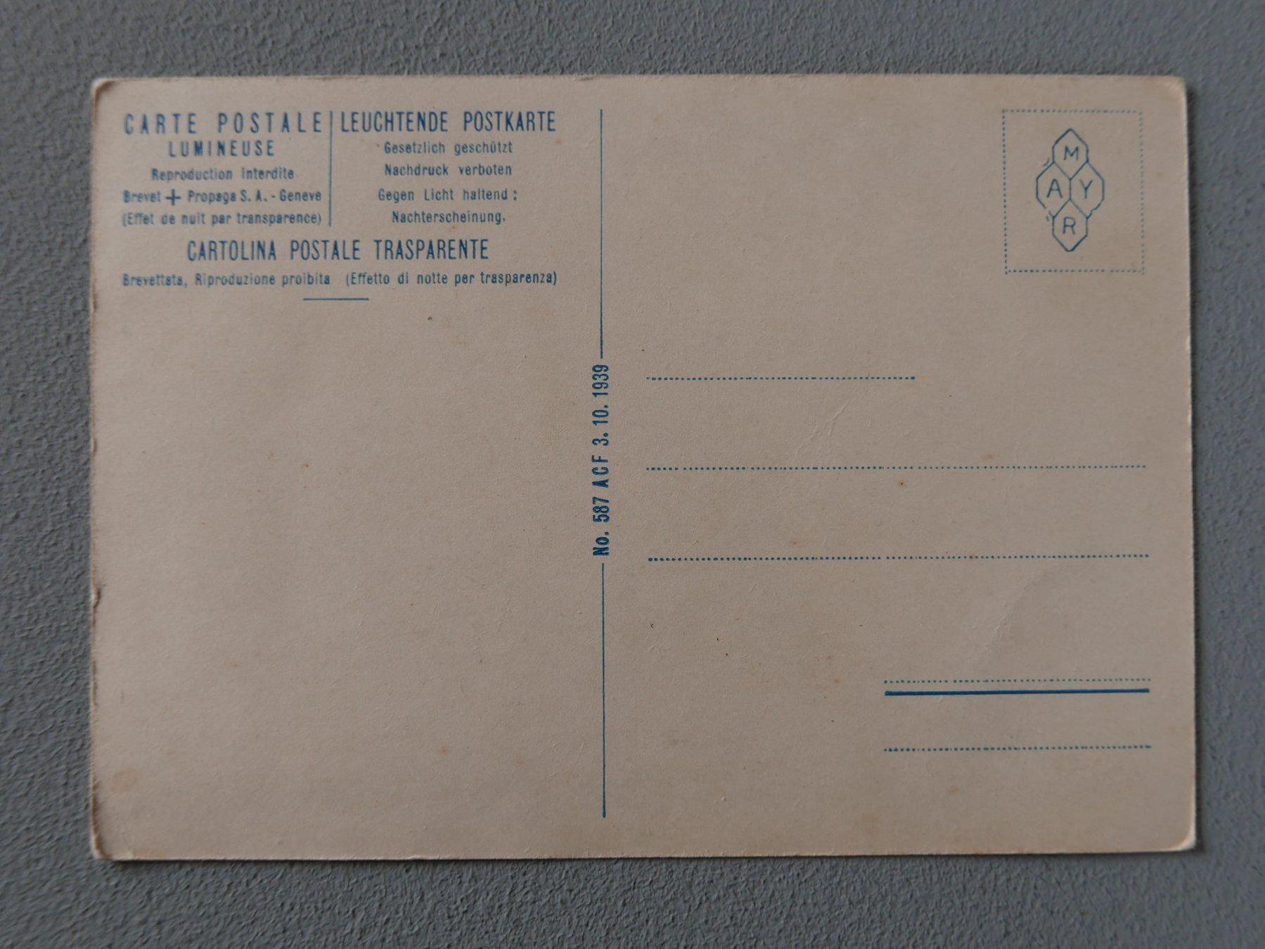 Cartoline postali: ALTE ANSICHTSKARTEN «LEUCHTENDE POSTKARTE» – Usato da Balgach venduto da Zwischenraum 2