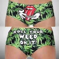 🌿✨Lustige Damen-Panties mit ROLL YOUR WEED ON IT 3D Print💫