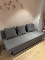 Canapé 3 places convertible, Knisa gris-beige