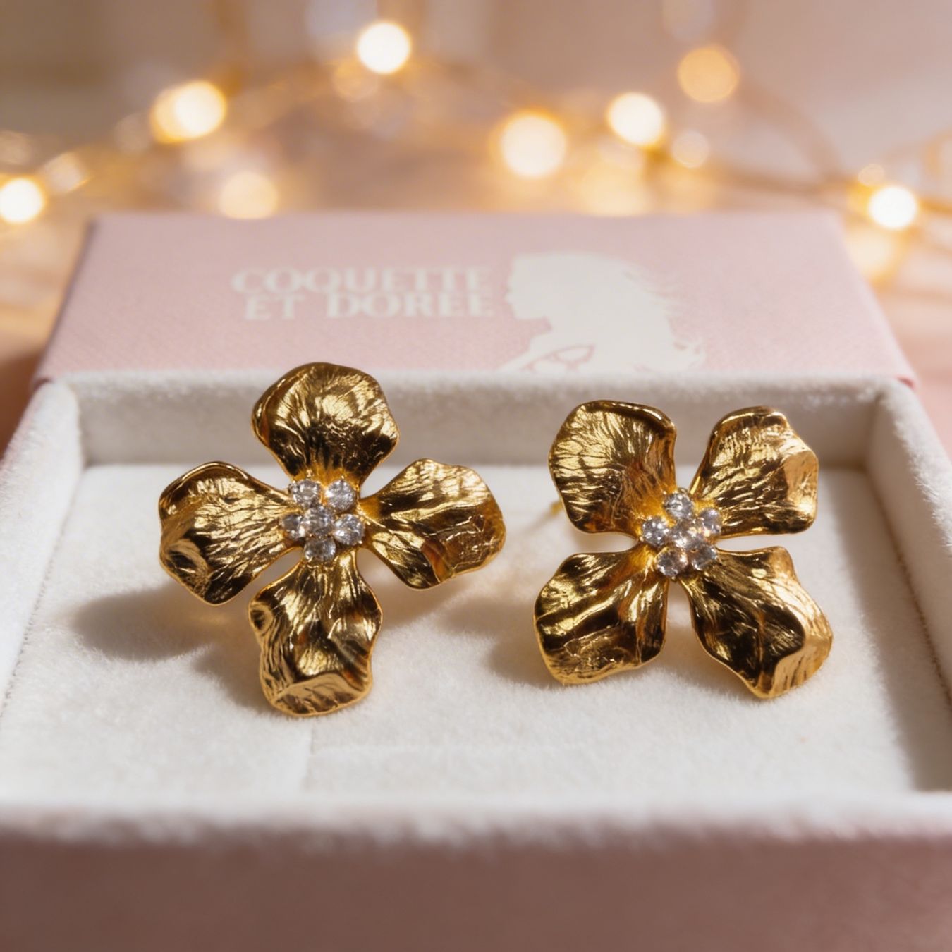 Ohrringe & -stecker: Boucles d’oreilles fleur romantique – Neu und originalverpackt aus St-Maurice von Sandrinette123