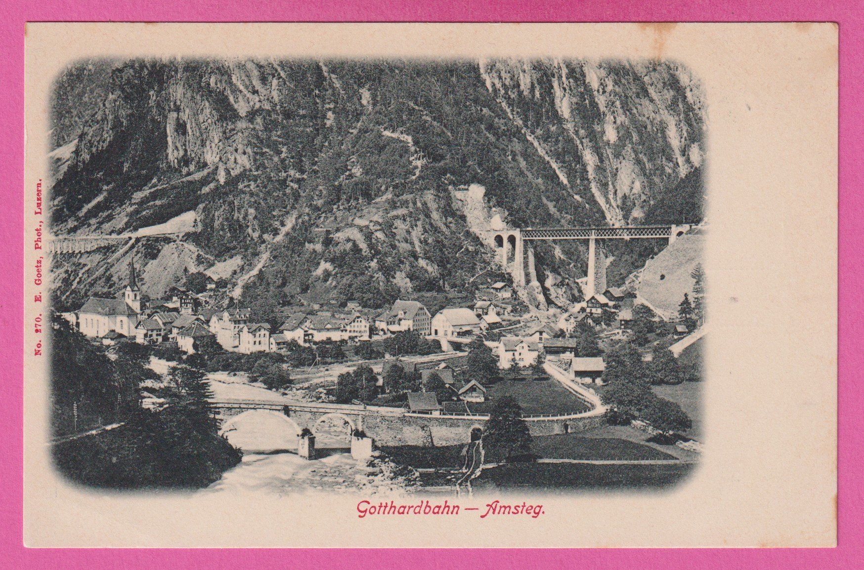 Cartoline postali: Amsteg Gotthardbahn – Usato da Einsiedeln venduto da dillie