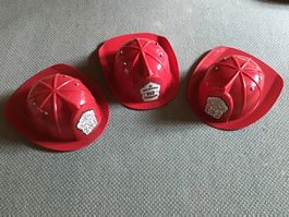 3x Feuerwehrhelm, Spielzeughelm für Kinder