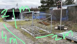 Fahrradunterstand Metall Grösse 4m x 2m x 2.1m Stahl