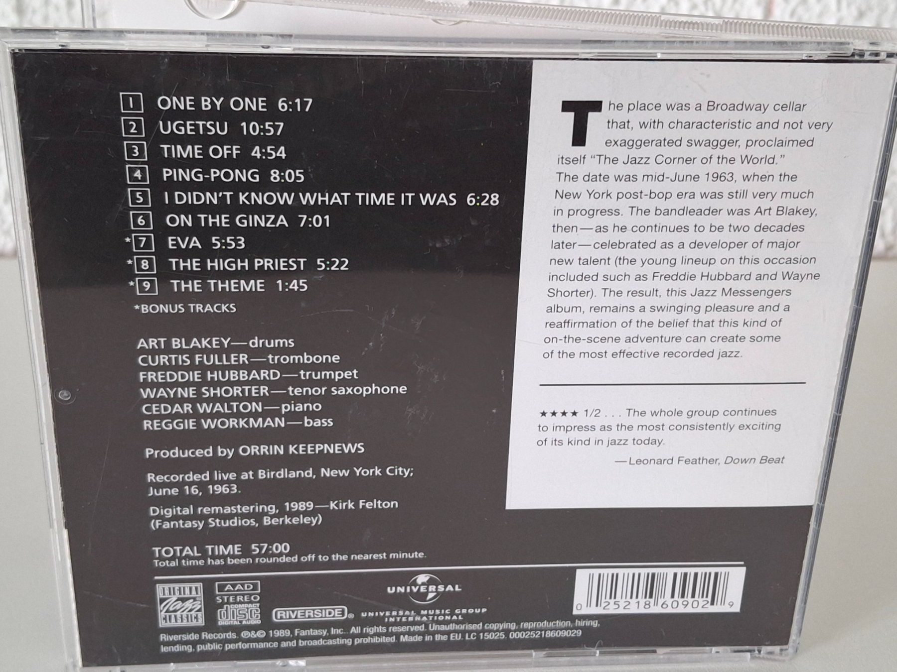 CD: CD Art Blakey's Jazz Messengers  -  Ugetsu – Usato da Aarberg venduto da Jackup1 1