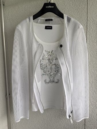 TAIFUN - Jacke mit Top - weiss - Gr. 44 - NEU