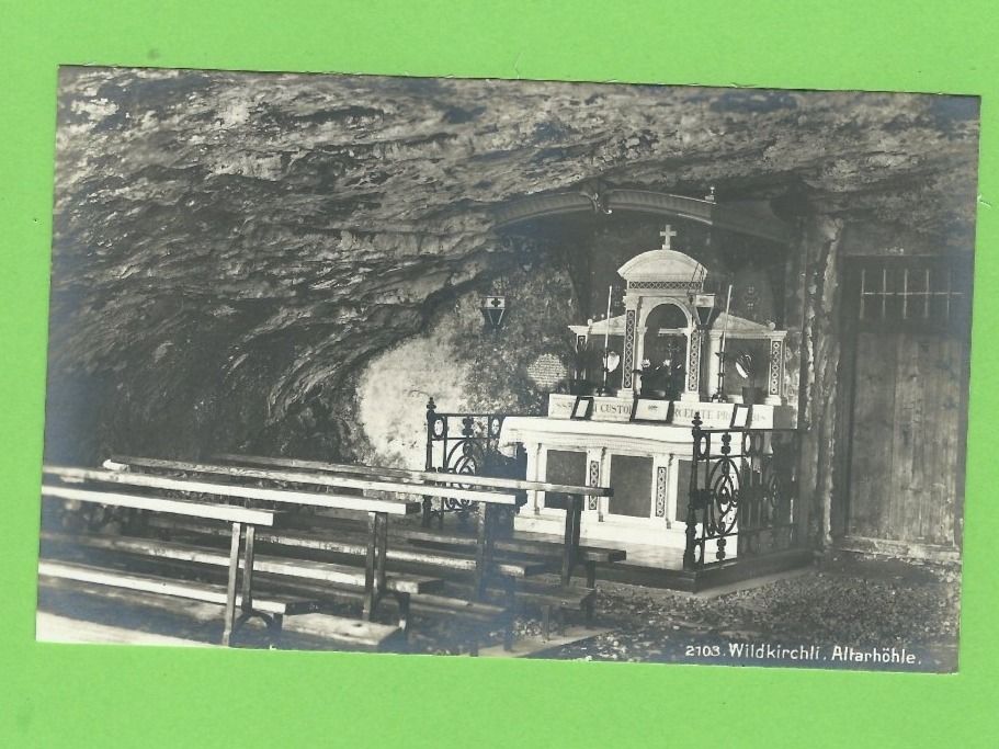 Ansichtskarten: Wildkirchli, Altarhöhle – Gebraucht aus Zürich von t24_de