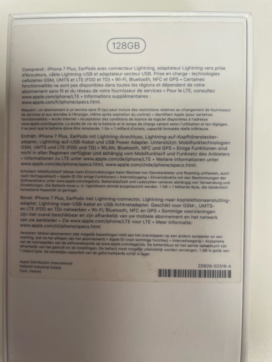 Apple Telefoni cellulari / Smartphones: Iphone, 128GB, silver, 7plus, einwandfrei – Nuovo (secondo la descrizione) da Rothrist venduto da ilodj 2