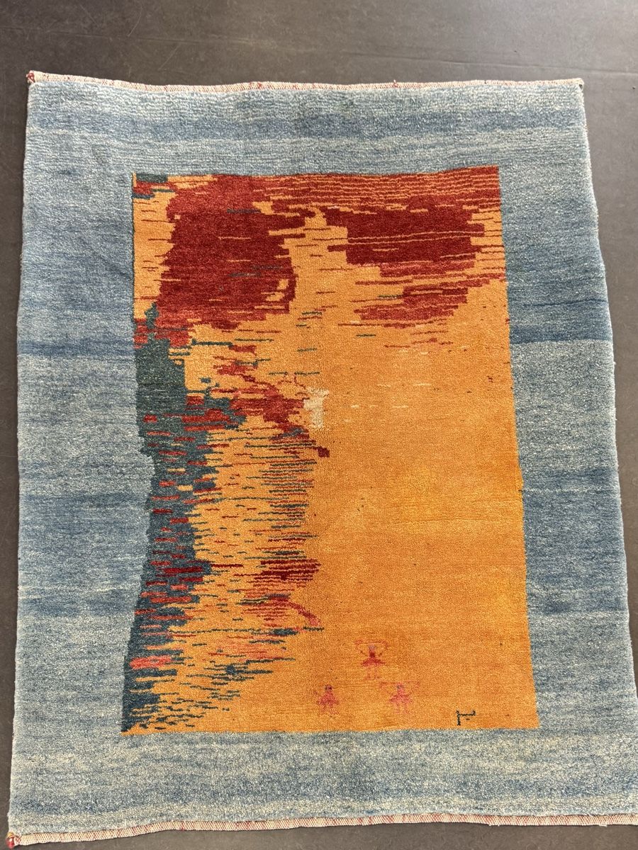 Tapis: Gabbeh Orange/Blau – D'occasion à Liestal par galerie_nategh