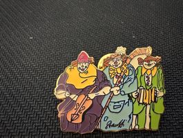 Brosche Clowns mit Musikinstrumenten / Stauffi