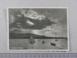 Stimmung am Zürichsee, Schiff, Segelboot, 1932