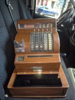 Kasse National registrierkasse Holz Vintage gebraucht