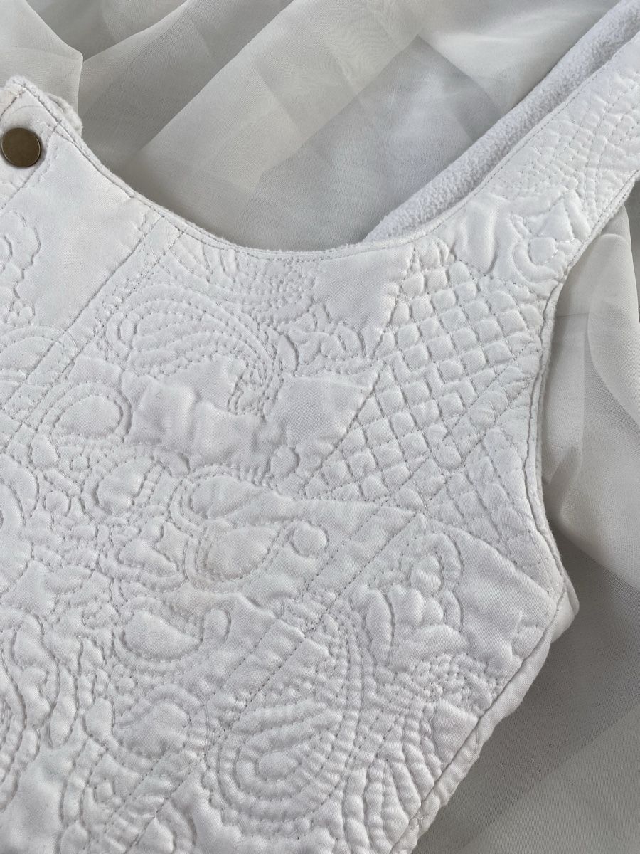Top: Weisses Korsett mit Muster Gr. S – Nuovo e nell'imballaggio originale da lommis venduto da inf_thv8 4