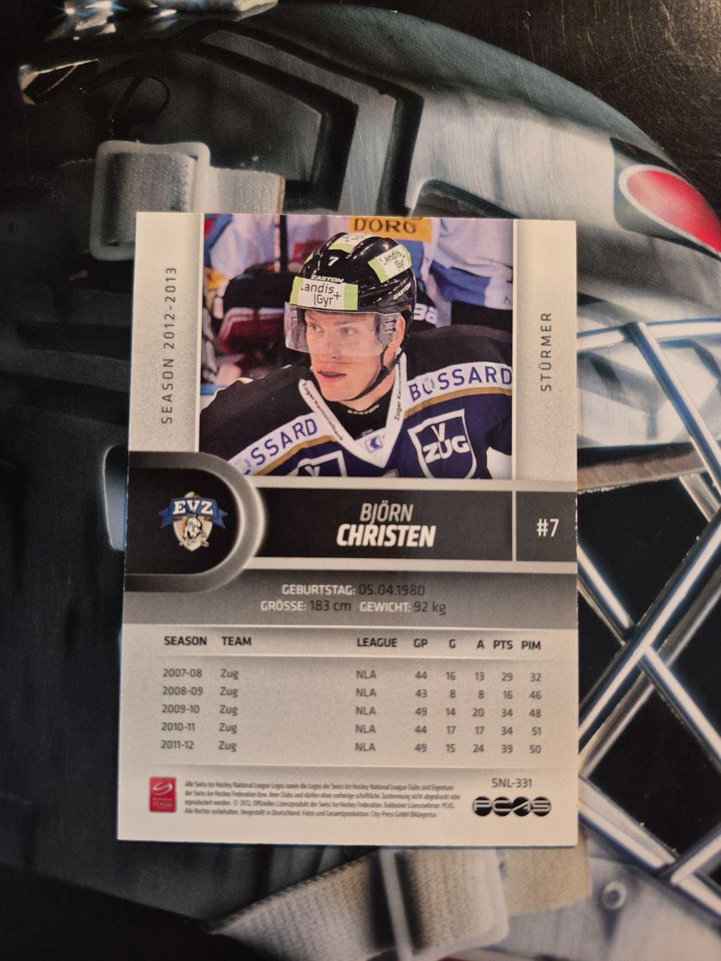 Cartes à collectionner: Björn Christen EV Zug 2012/13 – D'occasion à Treiten par Sauber73 1