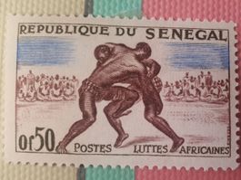 Senegal, Luttes Africaines 1961, 0.50, sportpost, postage af
