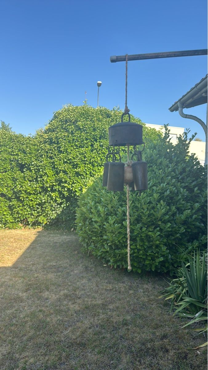 Campanacci mucche: Haus-Glocke mit hanfseil vintage. – Usato da Mellingen venduto da Wupper