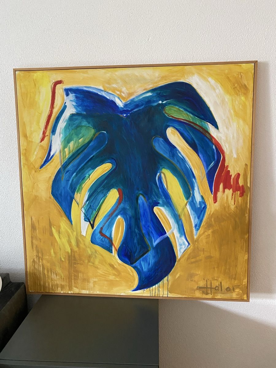 Dipinti: Gemälde Monstera Blatt abstrakt – Usato da Zug venduto da lil_mj92