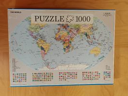 Puzzle Weltkarte 1000 Teile - Top Zustand, komplett!